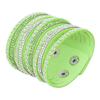 Women's Multilayer Rivet Rhinestone Velvet Cuff Bangle Wristband Bracelet Gift