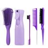 5 Pcs New Plastic Hair Styling Tools Set Unisex Spray Bottle Hair Care Kit Hair Tools Tip Tail Comb Hair Styling Comb Set