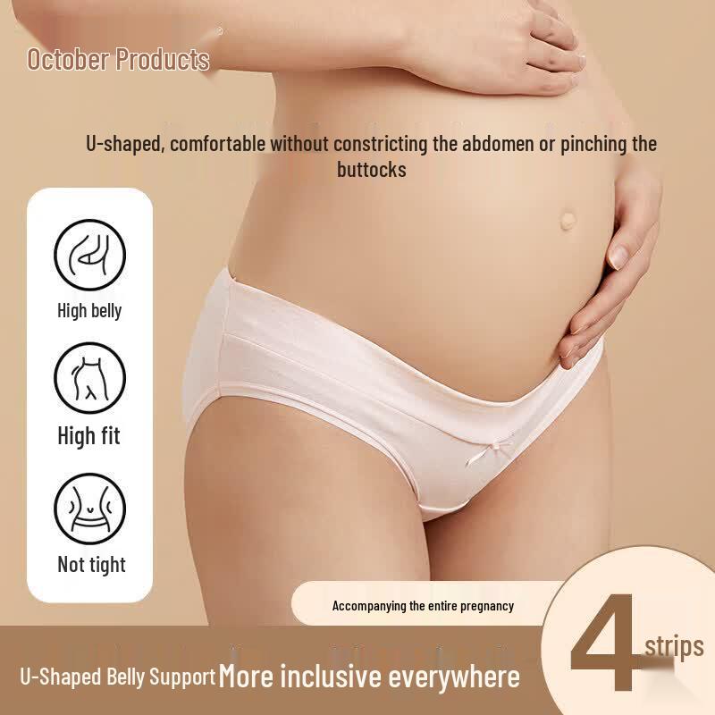 

Maternity U-Shape Belly Support Underwear 4-Pack