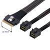 NFHK UltraPort Slimline SAS Slim 8i to Dual 4i Mini SAS HD Cable PCI-E 4.0 SFF-8654 74-pin SFF-8643 PCI-Express