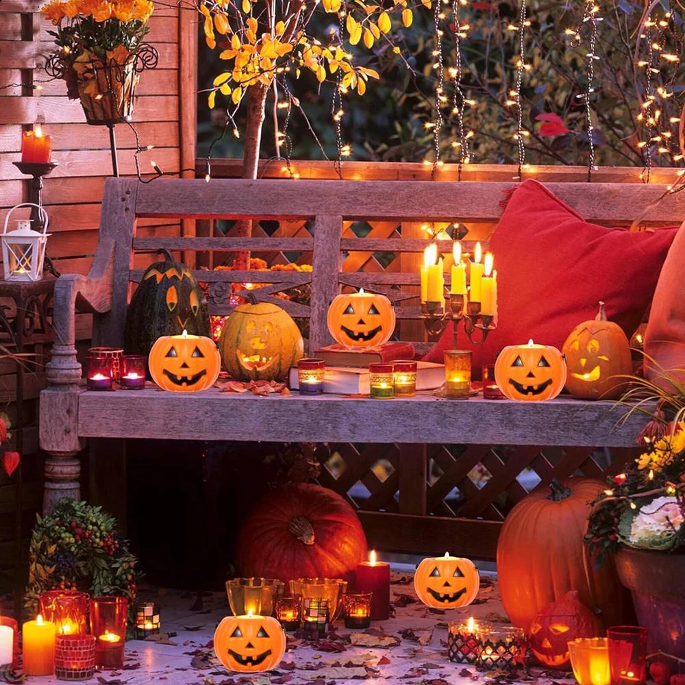2pcs Halloween Pumpkin Bucket, Portable Pumpkin Lantern Candy Basket, Decorative Pumpkin Pails with Halloween Party Favor