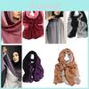 Modal Widebrim Thin Handpainted Gradient Scarf With Breathability For Allseason Wear