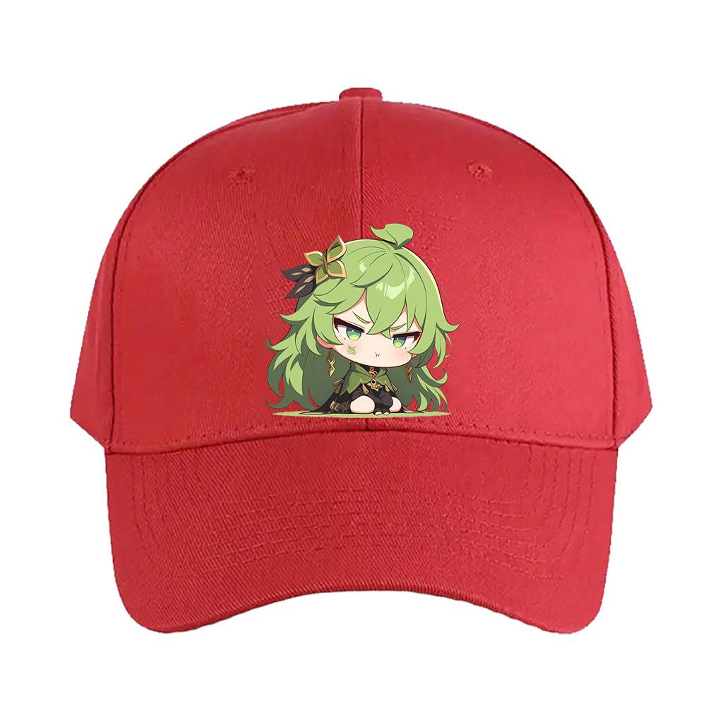 Collei Genshin Impact Chibi Pout Mode Kawaii Cap Summer Woman Man Adult Casual Fashion Casual Adjustable Fishing Hat Sun Hat