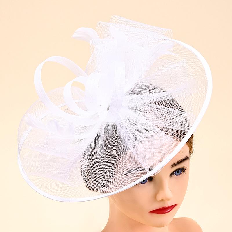 Elegant British Mesh Bow Fascinator: Bridal, Racecourse, Tea Party Hair Accessory