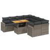 VidaXL Salon de Jardin avec Coussins 9 pcs, Canapés de Terrasse, Ensemble de Meubles de Patio, Mobilier d'Extérieur, Gris 3271242