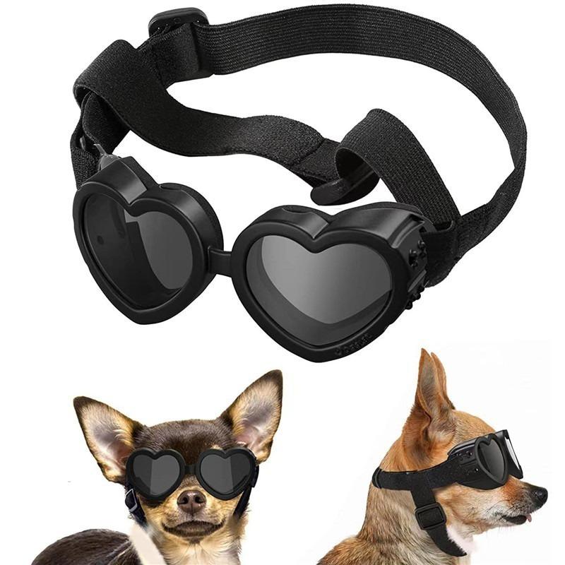 Pet Glasses Dog Cat Sunshade Glasses Heart Shape UV Windproof Goggles Cute Headwear Pet Decor Photography Prop Pet Supplies Gift