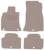 Beige Velours-Fußmatten für: Kia Stinger 2WD Fließheck (2017-)