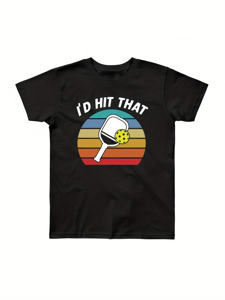 Unisex Kurzarm-T-Shirt mit Frontdruck - Bequeme & Atmungsaktive Casual Tops für Sommer, Frühling & Herbst