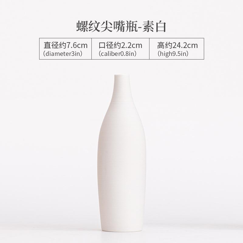 Threaded Needle Mouth  Ceramic Vase For Flowers, Decorative Floral Arrangement Display Flower Insert Creative Little Flower Vase