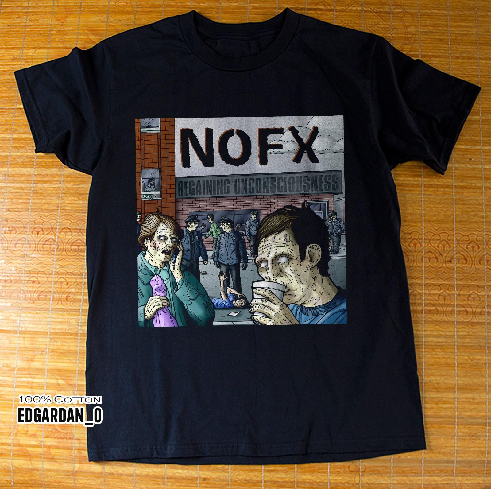 Nofx Regaining Unconsciousness Album Punk Rock Black Unisex T-shirt Size S-5XL L