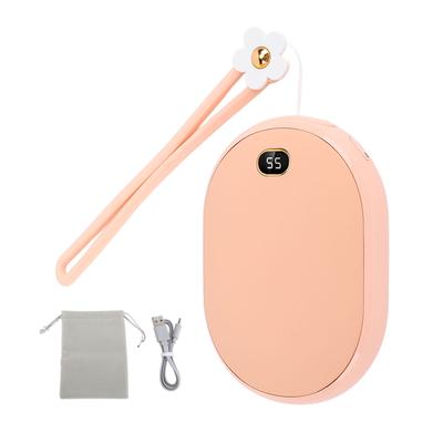 USB Hand Warmer LED Display 2 Temperatures Double Sided Heating 10000mAh Power Bank Pocket Heater
