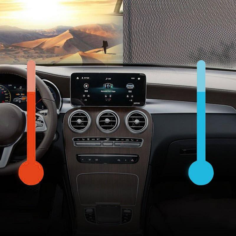 Car Window Shades Retractable Auto Window Roller Shade Windshield Sunblock Guard For Auto Truck Vehicle Glass Sunshade
