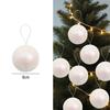 White Christmas Round Balls Foam Glitter Xmas Tree Ball Hanging Pendants Home New Year Navidad Party Decoration Gifts Wholesale