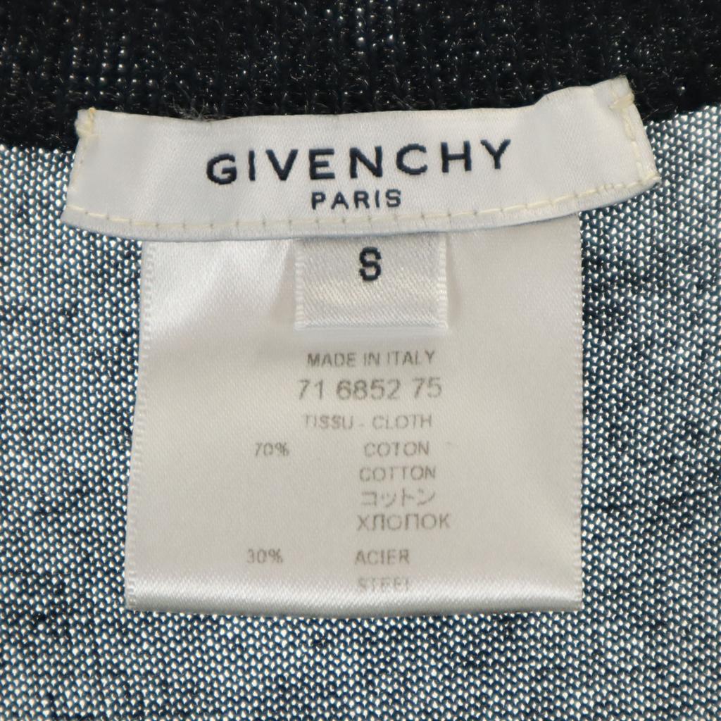 Givenchy Made In Italy No Sleeve Frill Knit S Navy Women Used