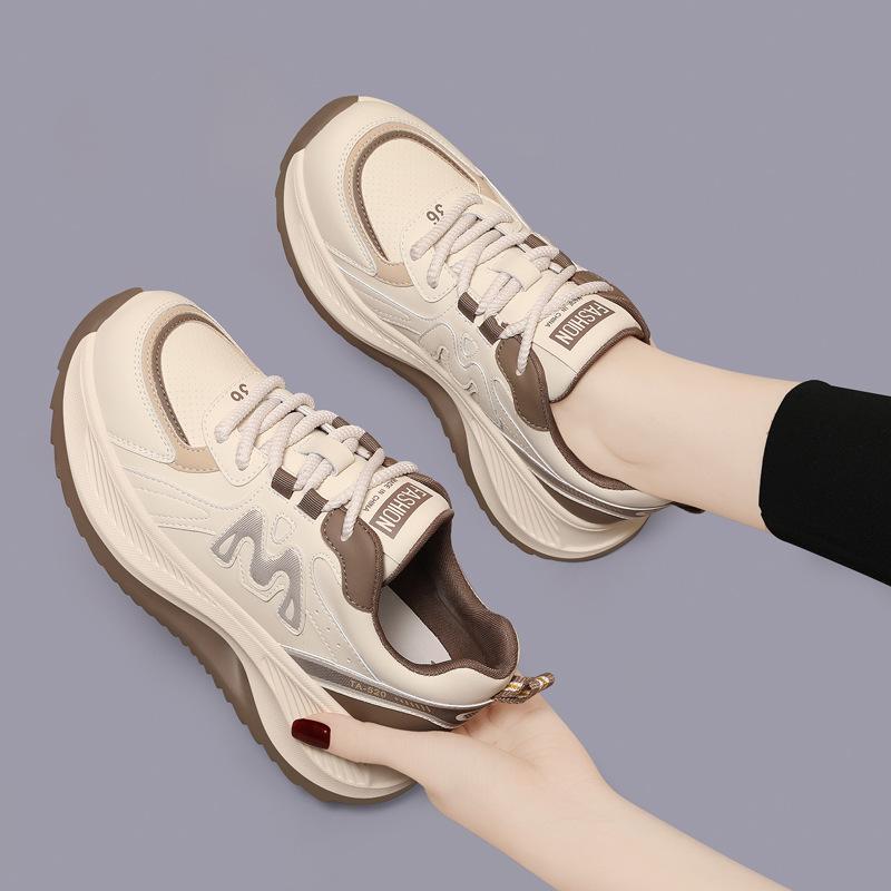 Shoes women s four seasons new thicksoled shockabsorbing running shoes lightweight and versatile sports and leisure shoes 34