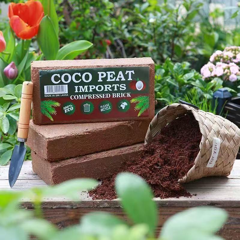 Coconut Coir Nutrient Soil for Flowers, Vegetables, and Succulents - Salt-Free, Fertilizer-Enriched Planting Medium
