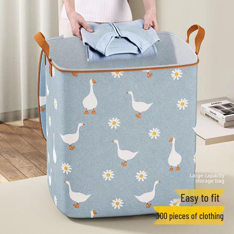 Non-Woven Large Storage Bag for Clothes, Quilts, and Toys with Handles