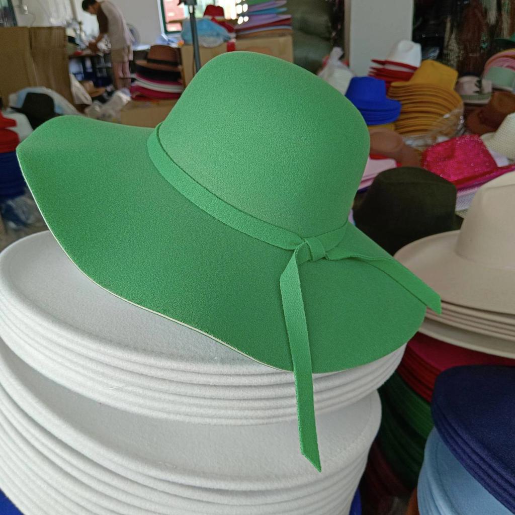 2023 Kapelusz Fedora Szerokie Rondo Filcowa Czapka Letnia Plażowa Damska Dziewczęca Pani Podróżna Miękki Kapelusz Przeciwsłoneczny na Plażę Składany Jeziorny Błękit Fioletowy