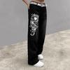 Trendy 2022 European & American Wide-Leg Printed Women's Jeans