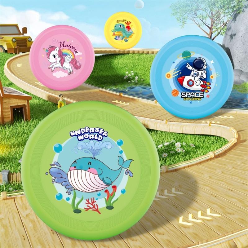 Soft Rubber Flying Disc Outdoor Parent Child Interactive Toy for Kids Hand Thrown Flying Saucer Backyard Party Toy