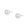 French Luxury Natural Freshwater Pearl 999 Sterling Silver Earrings for Women Simple Exquisite Wedding Jewelry
