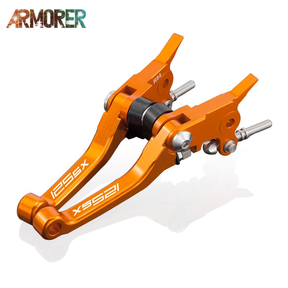 Sklopné nastavitelné brzdové páky Příslušenství Motokrosové brzdové páky spojky Rukojeť Pro KTM 125 150 SX 2009 2010 2011 2012