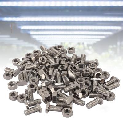 50pcs Greenhouse Bolts Nuts Set Stainless Steel M6X14 Bolts And M6 Hex Nuts For Outdoor Plant Gardening