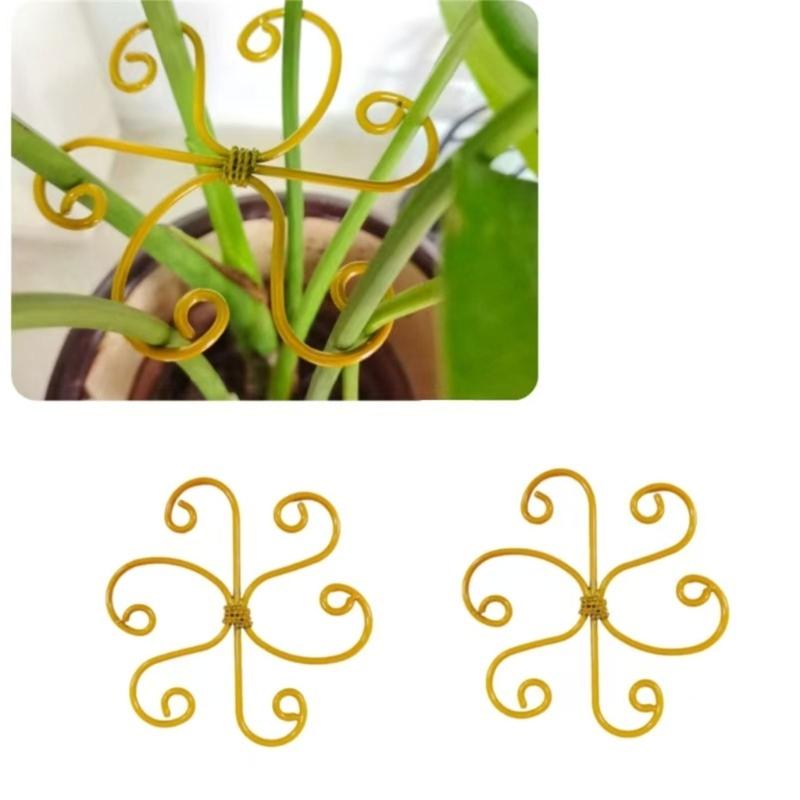 Rustproof Metal Flower Support Stake For Indoor Outdoor Climbing Vine Bouquets Decorative Garden Plant Structure 4 Pack