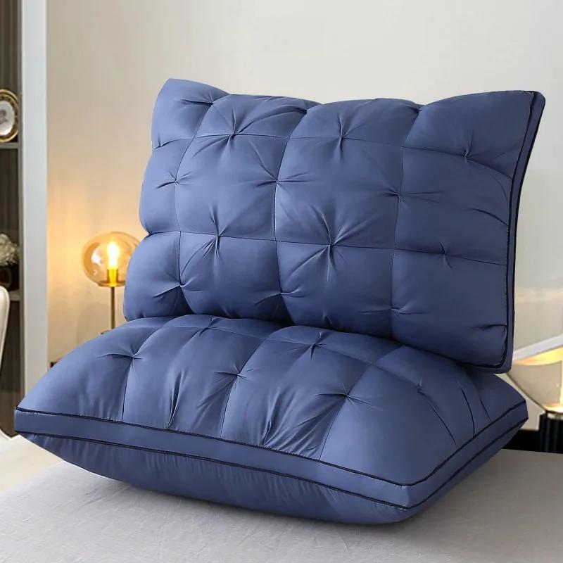 

двусторонняя подушка с витым цветком супер мягкая для сна защита шейного отдела позвоночника бытовая одинарная подушка сердцевина пара не проседает 1pcs Low pillow