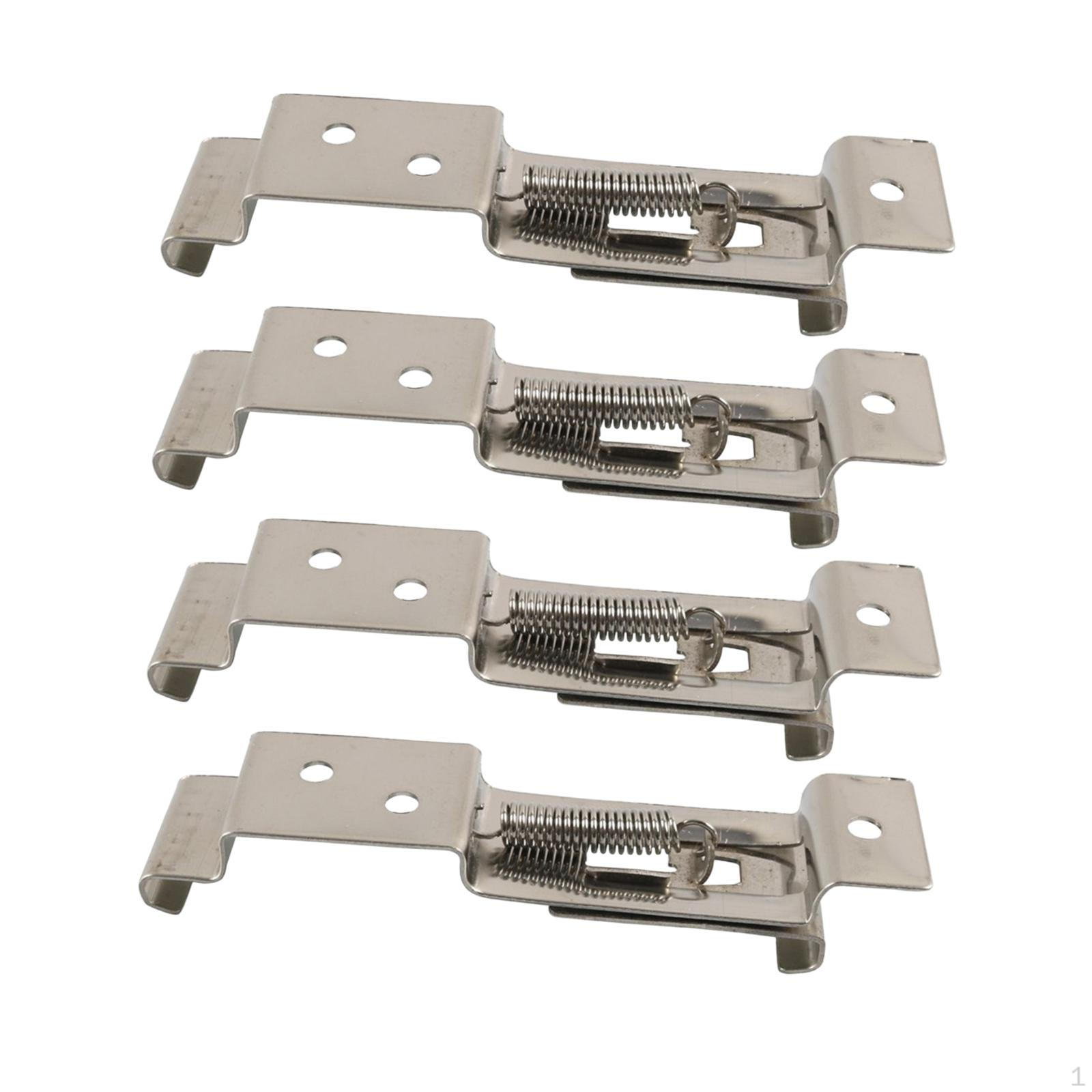 

4Pcs Car License Plate Frame Holder Bracket Number Clips for Rv Automotive Accessories