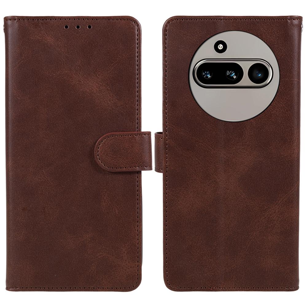 For Nothing Phone (3a) Case PU Leather Wallet Protective Phone Cover Calf Texture