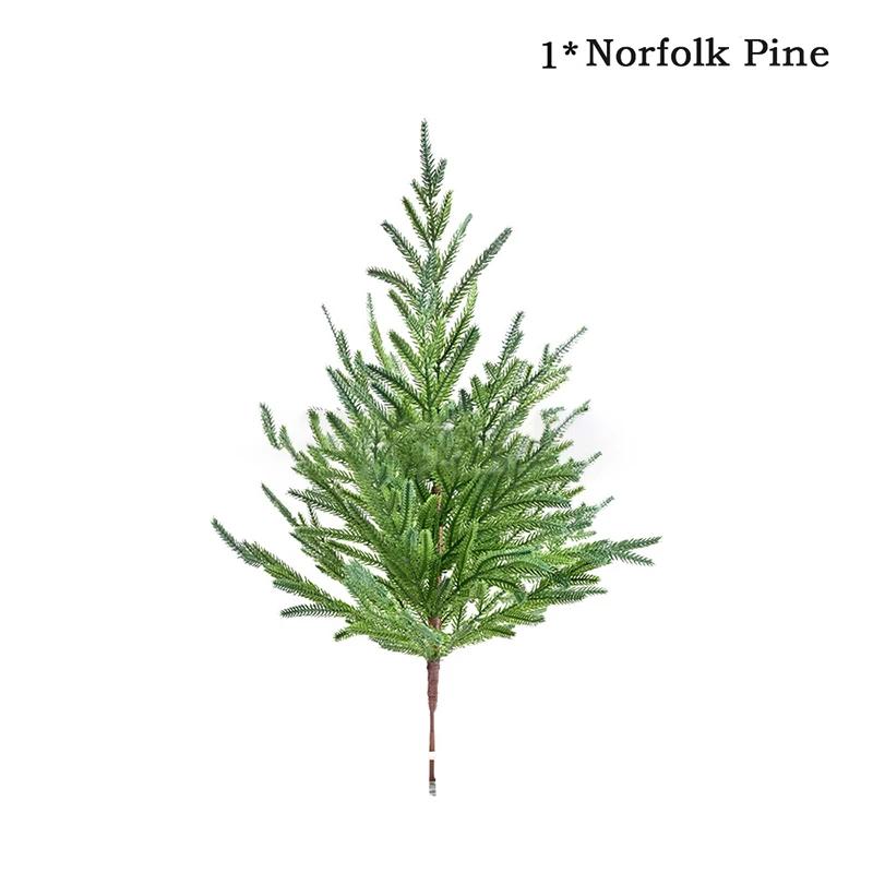 JUSTINLAU 2FT Artificial Norfolk Pine Cypress Leaves Potted Trees Tabletop Faux Tree Holiday Christmas Decor for Home or Office