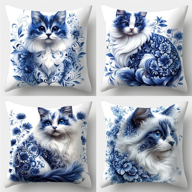 Modern Cat Print pillowcaseSuitable for Sofa Car Bedroom Decorative Cushion Cover Pillow Cover