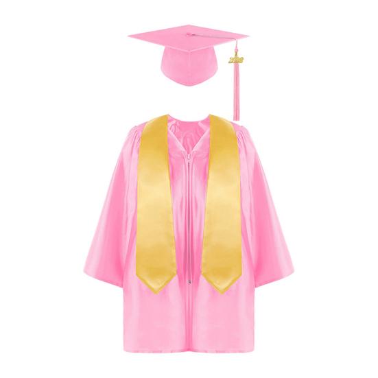 2026 Kids Graduation Gown Set 3-Piece Set Kindergarten PhD Cap And Gown for Photo Shoot Graduation Ceremony Outfit
