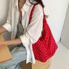 Korean 2025 New Wave Dot Commuter Bag Tote Large Capacity Girl's Artistic Style One Shoulder Underarm
