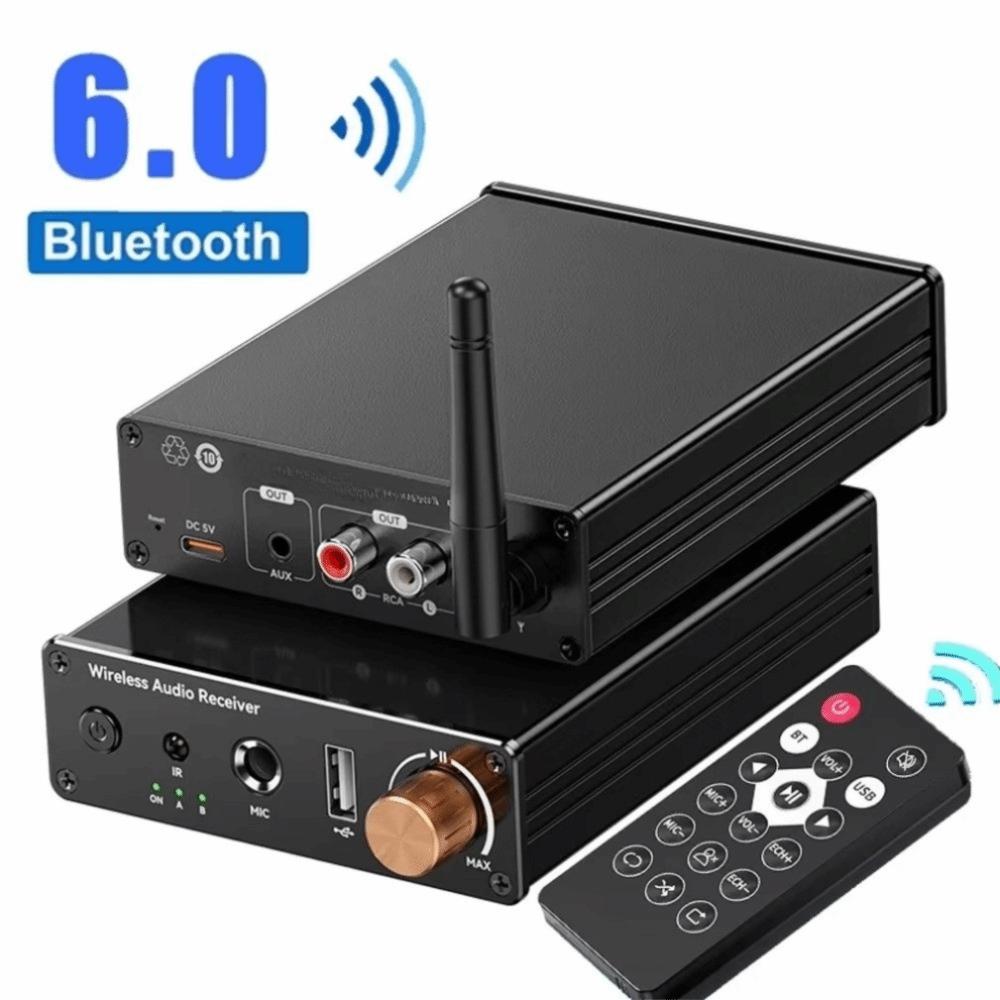 3.5mm AUX RCA 6.5MM Audio Receiver Bluetooth 6.0 Music Amplifier Durable Audio Adapter