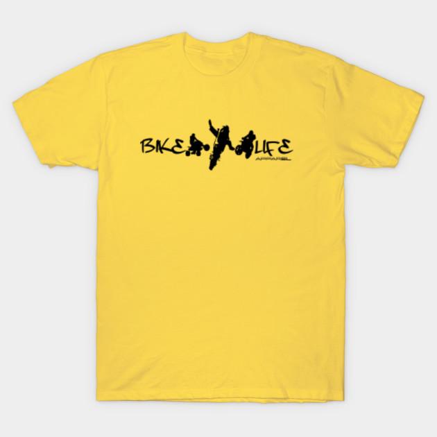 Men Black Print T-shirt #Bikelife No-Cut Transfer Paper Print Cotton Tshirt 2XL