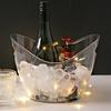 Cubo de Hielo en Forma de Lingote Gran Capacidad Doble Asa Refrigerador Portátil para Cerveza Champaña Vino Cubo de Hielo Resistente para Fiesta Camping Picnic Barra de Casa