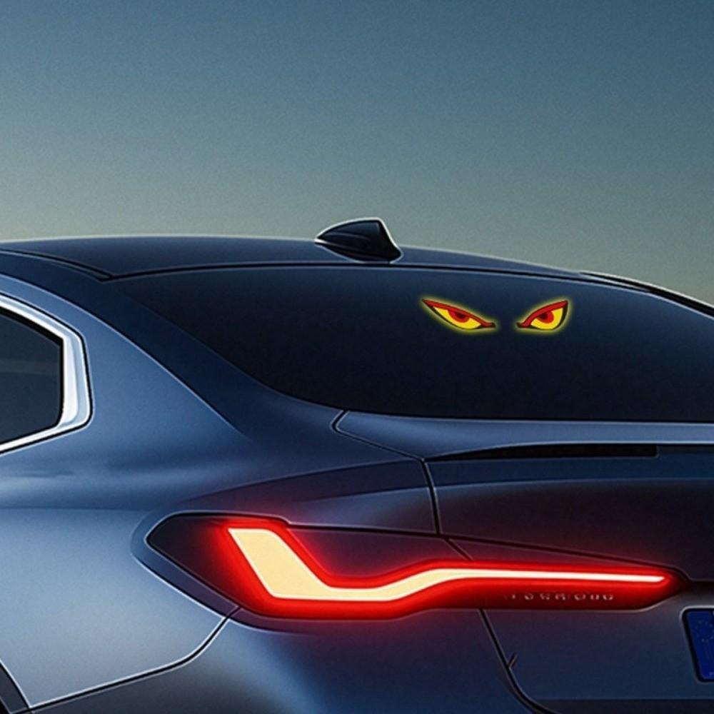 Blinking Moving Eyes Solar Demon Eye Light Anti-Rear-End Light  Universal Car Fit