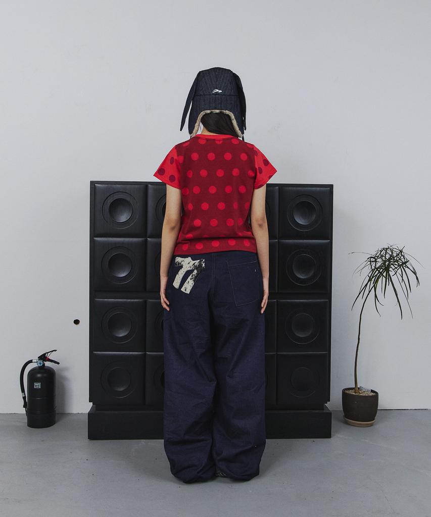 Tansanmageunesyum Dot Pattern T-Shirt (Red)