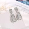 New personality geometric exaggeration stud earrings fashion wavy trapezoidal earrings punk style popular