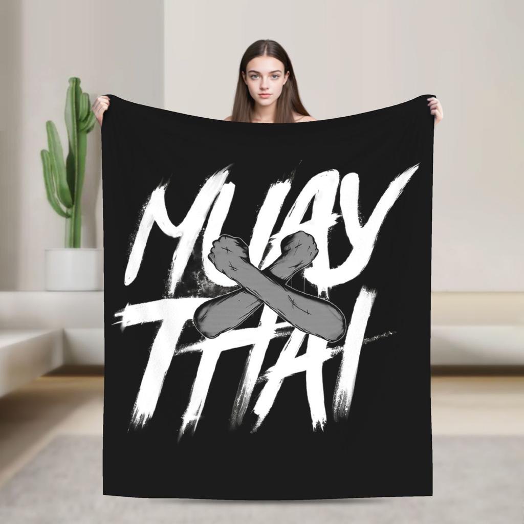 Muay Thai Brazilian Jiu-jitsu Flannel Throw Blanket Boxing Wrestling Bedding Knitted Blanket Travel Super Soft Portable Quilt