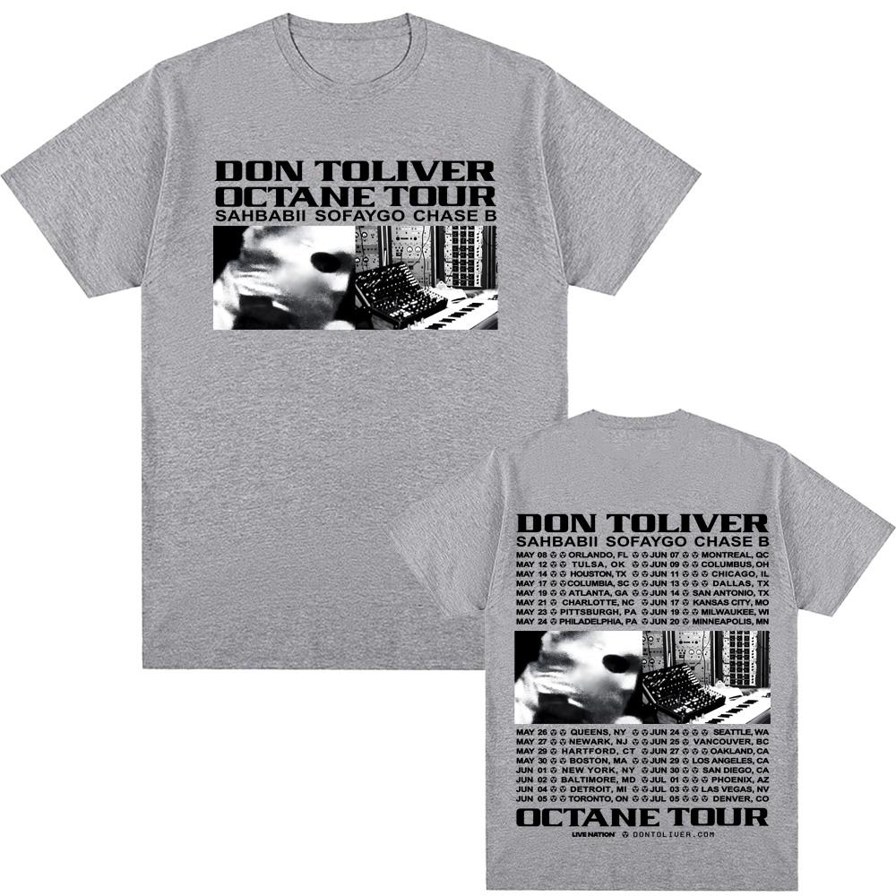DON TOLIVER OCTANE TOUR 2026 Tee Rapper Summer Hip Hop Tee 100% Cotton Casual Grunge Round Neck Tees