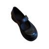 Spot version~ thick-soled round head Velcro shallow mouth single shoes women's 2025 summer new versatile casual Mary Jane shoes