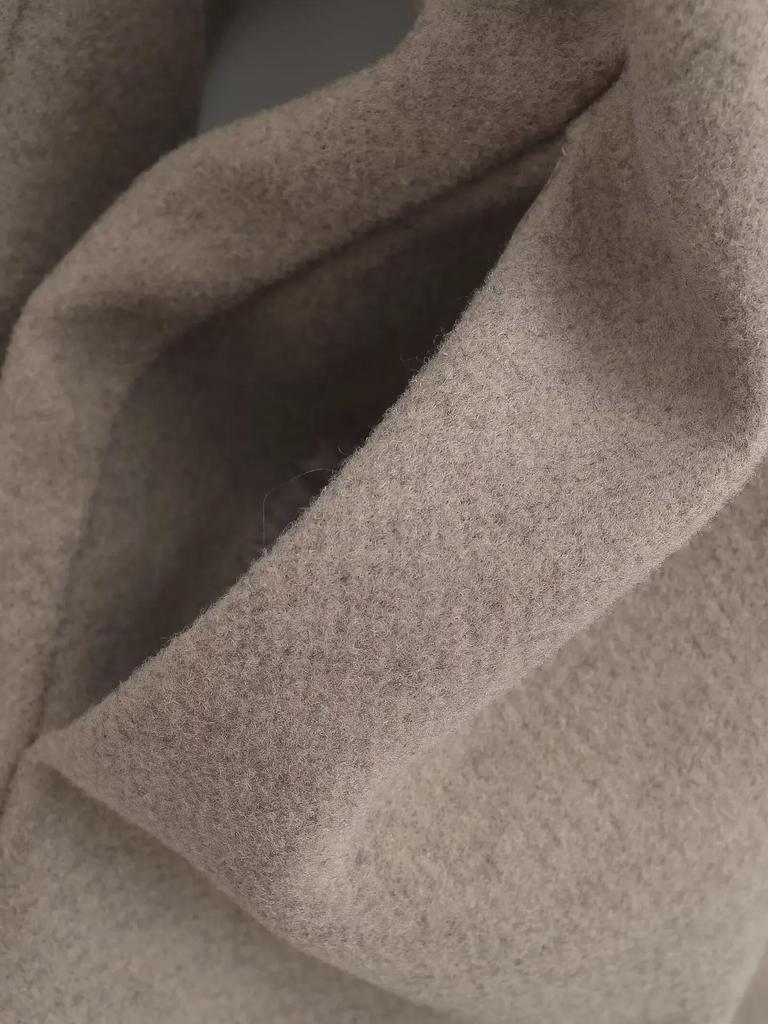 2024 Autumn/Winter Women's Two-Tone Wool Coat: European & American Street Fashion