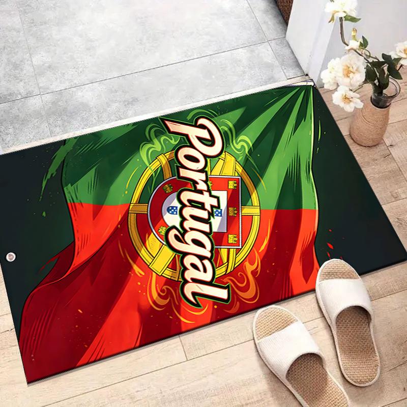 Portugal flag Polyester Carpet, Soft Indoor Mat for Office Chair, Living Room, Computer Desk - Decorative Home Office Rug Design