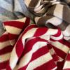 Versatile Striped Wool Knitted Triangle Scarf Women Fashion Wool Scarf Shawl Winter Warm Soft Knitted Hood Scarf Shawl Neck Wrap