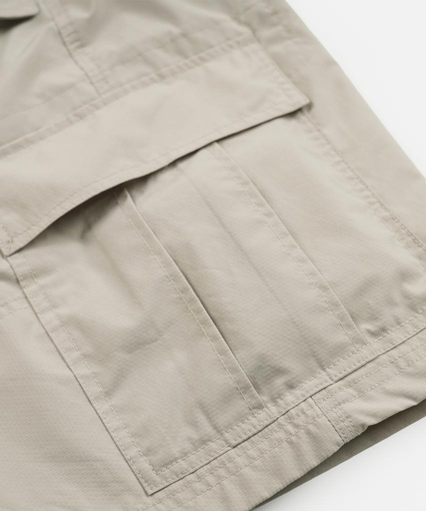 FRIZMWORKS Micro Ripstop Essential Cargo Shorts _ Light Gray