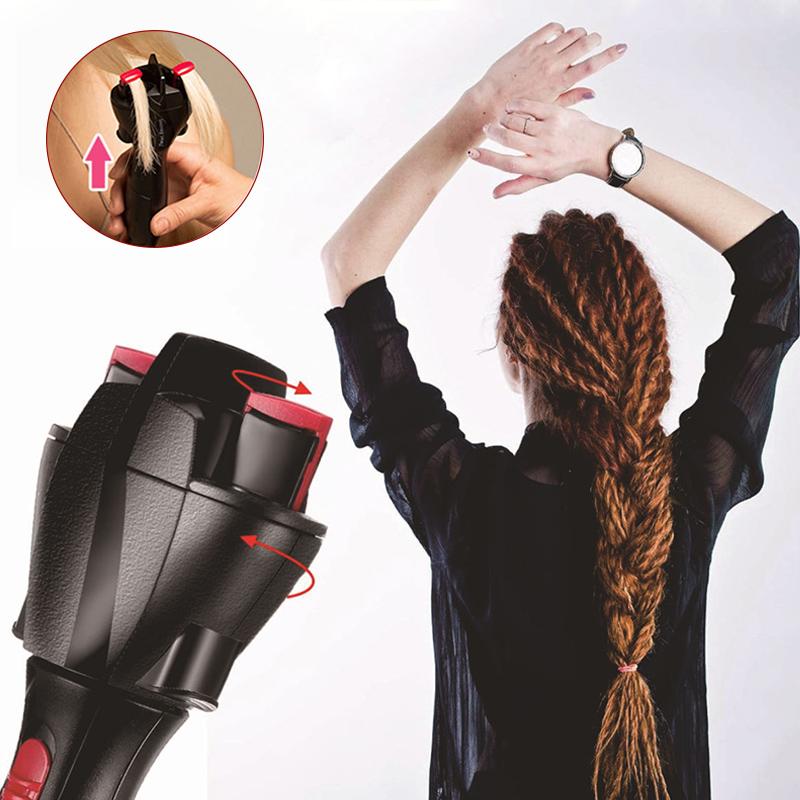 2026 New Electric Hair Braider Automatic Twist Braiding Machine Quick Braid Tool Styling Tool for Home Salon Use nero
