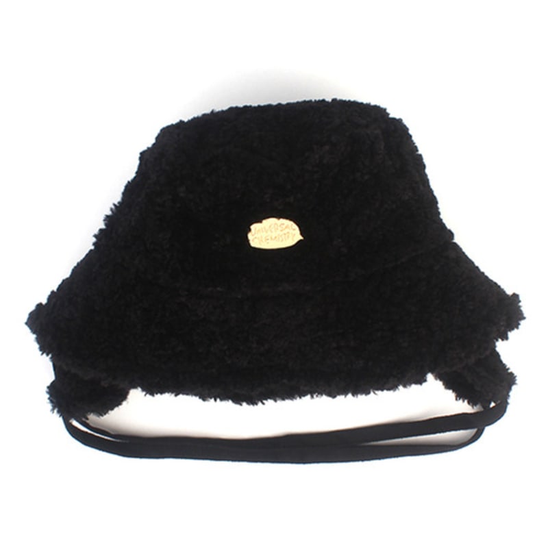 Universal Chemistry Baby Fur Black Earflap Bucket Hat